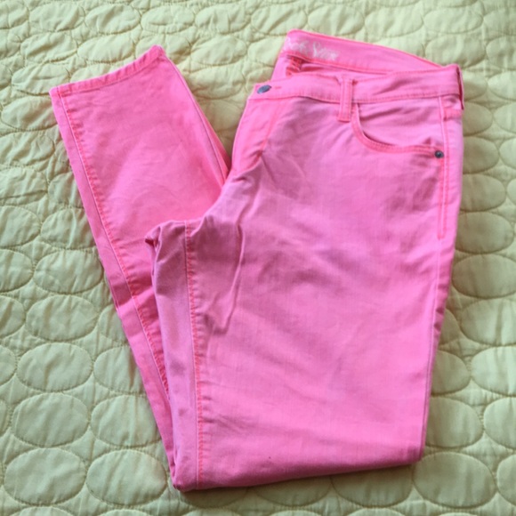 Neon Orange Oldnavy Rockstar Jeans size 14 - Picture 2 of 3